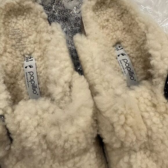 Birkenstock Papillio Slippers Shearling Teddy big buckle NEW - Picture 7 of 7